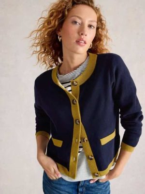 White Stuff Charlotte Cardi Dark Navy - La Vie en Rose Damesmode