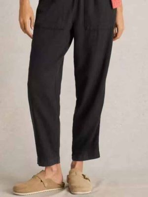 White Stuff Elle Linen Blend Trouser Black - La Vie en Rose Damesmode