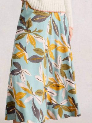 White Stuff Hope Bias Cut Maxi Skirt Blue Multi - La Vie en Rose Damesmode