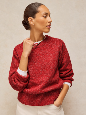 White Stuff Lucy Crew Neck Jumper Bright Red 446745 - La Vie en Rose Damesmode Enkhuizen (5)