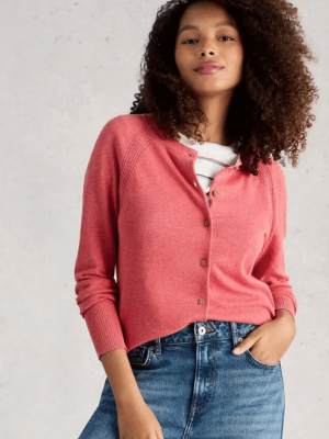 White Stuff Lulu Cardi Mid Pink- La Vie en Rose Damesmode