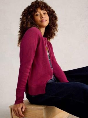 White Stuff Lulu Cardigan Dark Plum - La Vie en Rose Damesmode