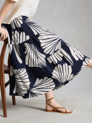 White Stuff Marissa Jersey Maxi Skirt Navy Multi (4)