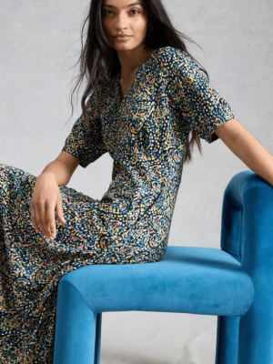 White Stuff Megan Jersey Dress Navy Multi (1)