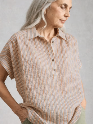 White Stuff Orla Pop Over Shirt Natural Multi (3)