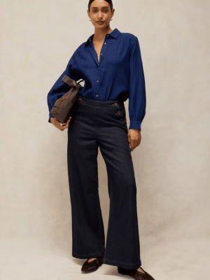 White Stuff Reese Button Detail Jeans Dark Denim (2)
