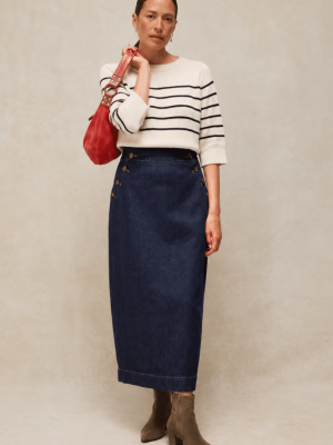 White Stuff Reese Denim Maxi Skirt Dark Denim 446647