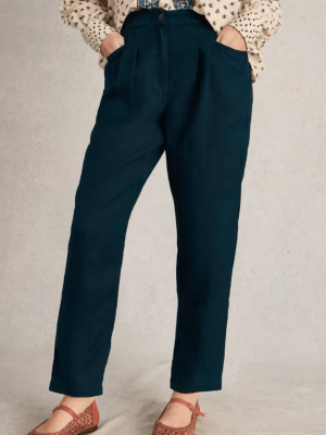 White Stuff Rowena Linen Trouser Dark Navy (3)