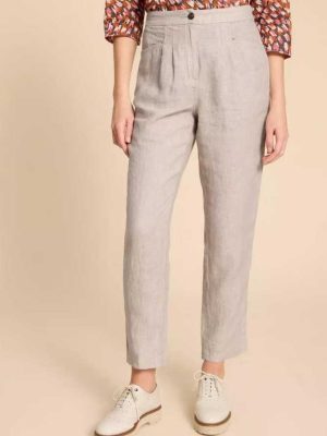 White Stuff Rowena Linen Trouser Light Nat - La Vie en Rose Damesmode