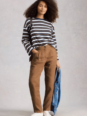 White Stuff Rowena Linen Trouser Mid Tan (4)