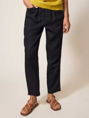 White Stuff Rowena Linen Trouser Pure Black - La Vie en Rose (1)