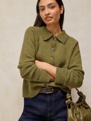 White Stuff Shepherd Collar Cardi Mid Chartreuse 446739- La Vie en Rose Damesmode Enkhuizen (3)