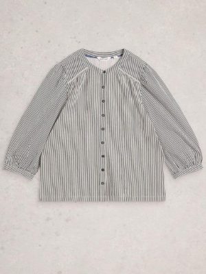 White Stuff Stripe Mix Shirt White Mlt - La Vie en Rose Damesmode