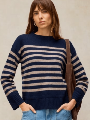 White Stuff Taylor Wool Blend Jumper Navy Multi 447460 (2)