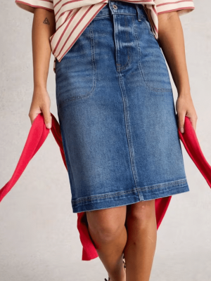 White Stuff Tia Denim Midi Skirt Mid Denim (3)
