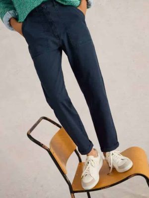 White Stuff Twister Chino Trouser Dark Navy - La Vie en Rose Damesmode