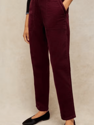 White Stuff Twister Cord Trousers Dark Plum Brown 446861 (3)